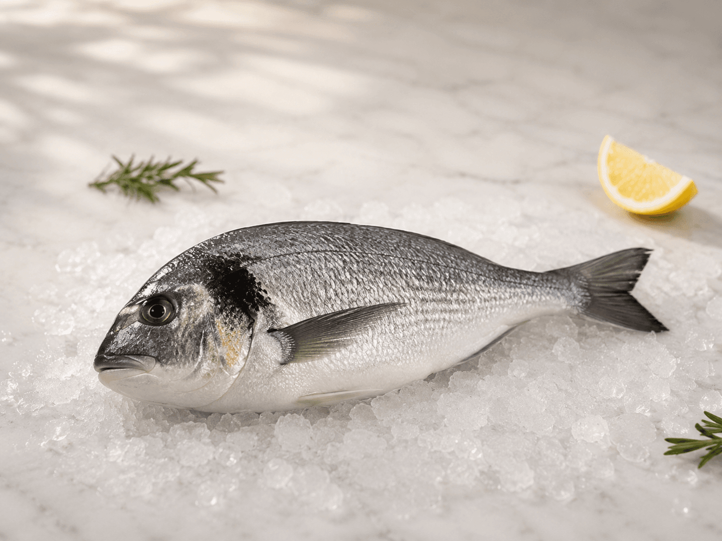 Dorada patroszona z głową IQF 300–400 g